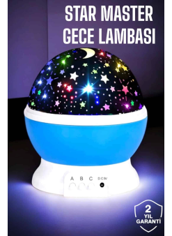 Yıldızlı Gökyüzü Projeksiyon Gece Lambası Hareketli Işık Şovu