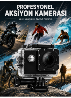 Yüksek Görüntü Kalitesi Sunan 1080p Full Hd Aksiyon Kamerası