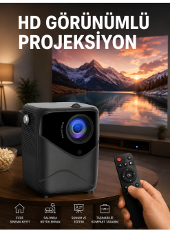 Yüksek Hd Görünümlü Taşınabilir Projeksiyon Cihazı