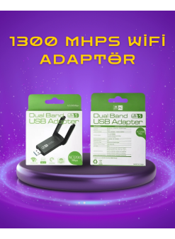 Yüksek Hızlı 1200 Mbps Çift Bant Usb Wifi Adaptör – Güçlü Sinyal, Geniş Uyumluluk