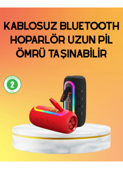 Yüksek Ses Kaliteli Kablosuz Hoparlör Led Işıklı