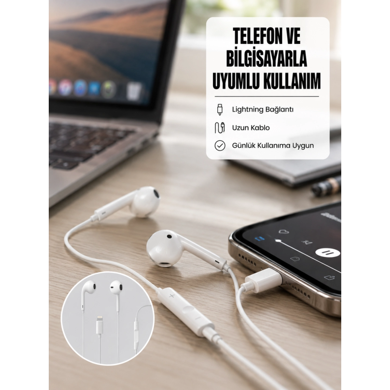 Yüksek Ses Kaliteli Mikrofonlu Kablolu Kulak İçi Kulaklık Yeni Nesil Yüksek Ses Kaliteli Mikrofonlu Kablolu Kulak İçi Kulaklık Yeni Nesil