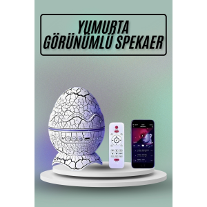 Yumurta Görünümlü Masa Ve Gece Lambası Renk Değiştirebilen Projektör