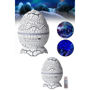 Yumurta Görünümlü Masa Ve Gece Lambası Renk Değiştirebilen Projektör