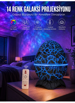 Yumurta Şeklinde Su Dalgalı Bluetooth Speaker Lamba Renkli Şarjlı Yeni Nesil