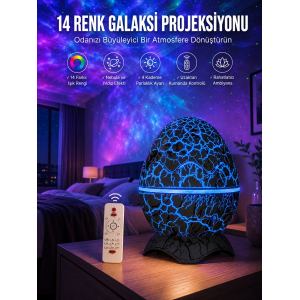 Yumurta Şeklinde Su Dalgalı Bluetooth Speaker Lamba Renkli Şarjlı Yeni Nesil
