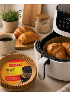 Yuvarlak Airfryer Kağıdı 100 Adet Yağ Tutmaz Hazne Koruyucu