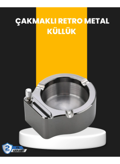 Yuvarlak Çakmaklı Küllük Dayanıklı Metal Yapı