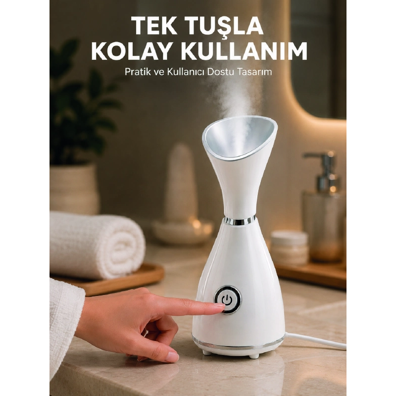 Yüz Buhar Cihazı 80 Ml Su Hazneli Nano İyonik Yüz Buhar Cihazı 80 Ml Su Hazneli Nano İyonik