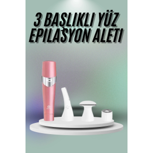 Yüz, Kaş Ve Tüm Vücut Epilasyon Aleti3 Başlıklı Epilatör Tüm Cilt Tiplerine Uygun