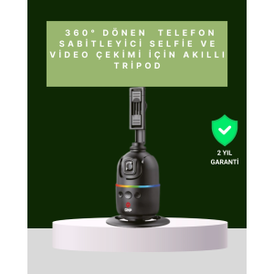 Yüz Takipli 360° Akıllı Gimbal Telefon Ve Aksiyon Kamera Uyumlu