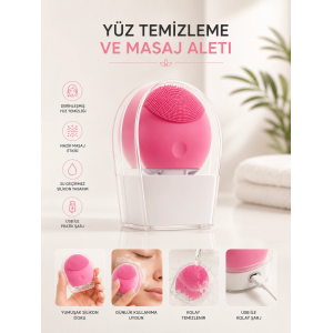 Yüz Temizleme Ve Masaj Aleti Tüm Cilt Tipleri İçin Uygun, Kan Dolaşımını Artıran