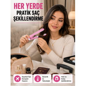 Yüzer Plakalı Kompakt Bukle Maşası – Elastik Tutuculu, Saç Dostu Profesyonel Tasarım Yeni Nesil
